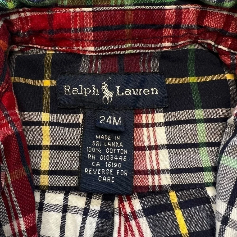 RALPH Lauren Plaid Button-Down Shirt Baby‎ Boys 24 months